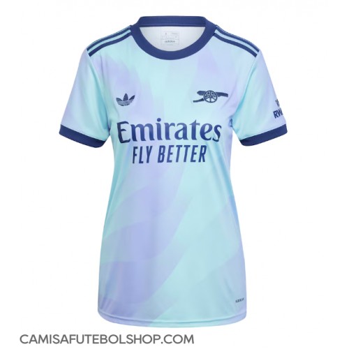 Camisa de time de futebol Arsenal Replicas 3º Equipamento Feminina 2024-25 Manga Curta